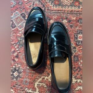 H&M Glossy Black Slip-On Loafers